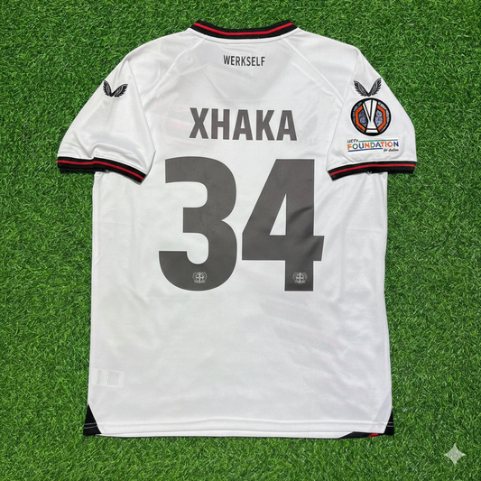 Granit Xhaka Bayer 04 Leverkusen 2024 Europa League Final Home Retro Football Jersey