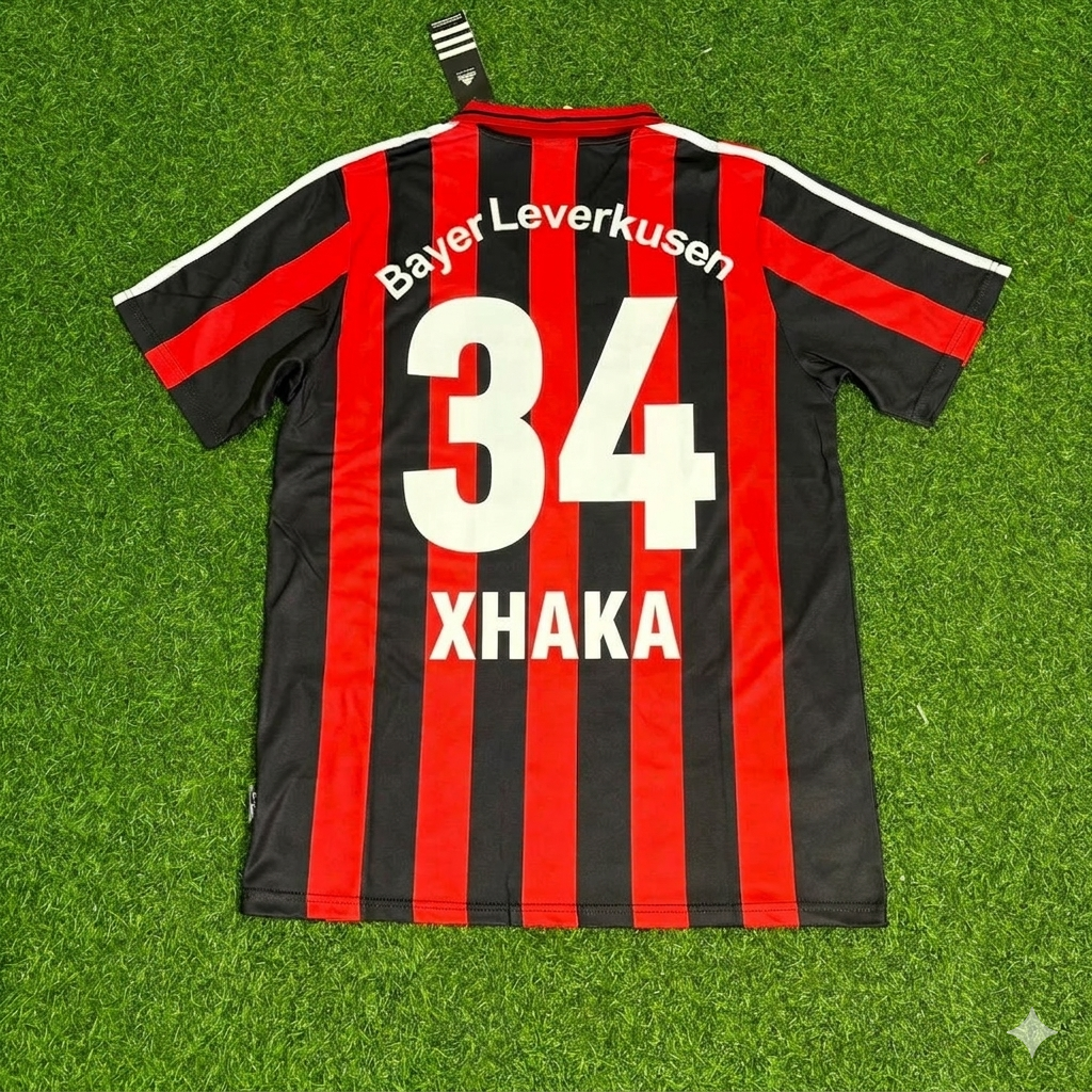 Maillot de football rétro domicile Granit Xhaka Bayer Leverkusen