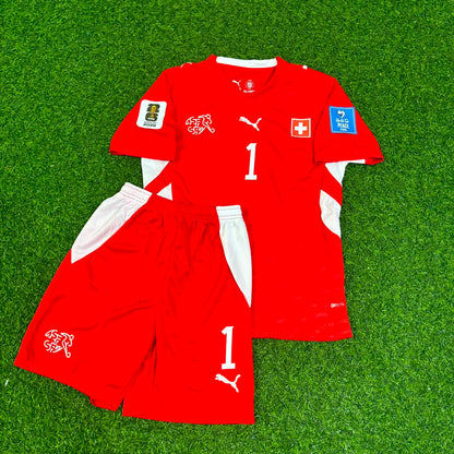 Gregor Kobel 1- Switzerland 2026 World Cup Kids Kit Jersey Trikot Maillot