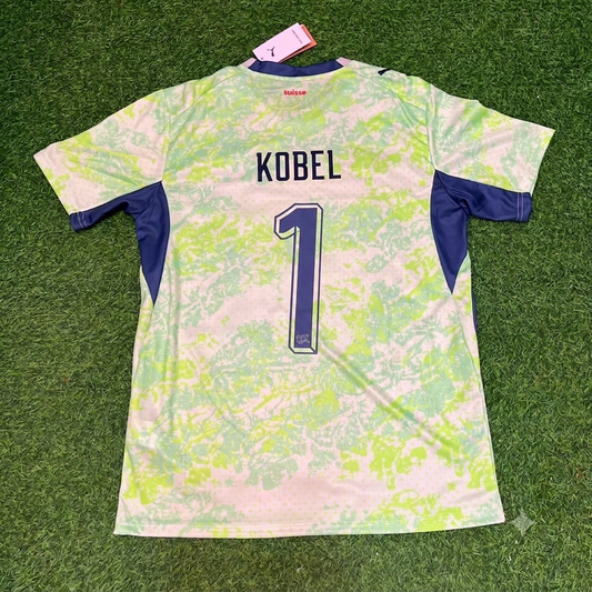 Gregor Kobel #1 Switzerland 2026 World Cup Away Kit Jersey Trikot Maillot
