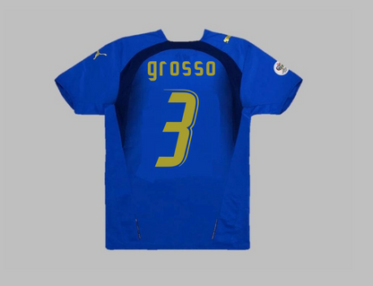 Fabio Grosso 3 – Italien WM-Finale 2006 Retro-Trikot Maillot Trikot Maglia Fußball-Shirt