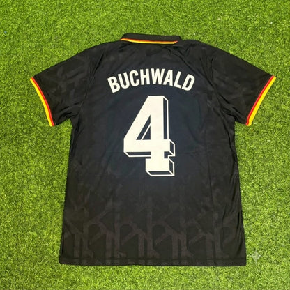Guido Buchwald Germany Black Polo Retro Commemorative Jersey