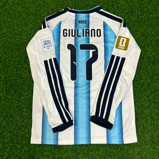 Giuliano Simeone #17 Argentinien WM 2026 Langarm-Fußballtrikot-Set