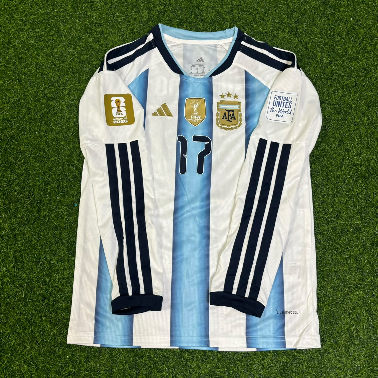 Giuliano Simeone #17 Argentina 2026 World Cup Long Sleeve Football Jersey Kit