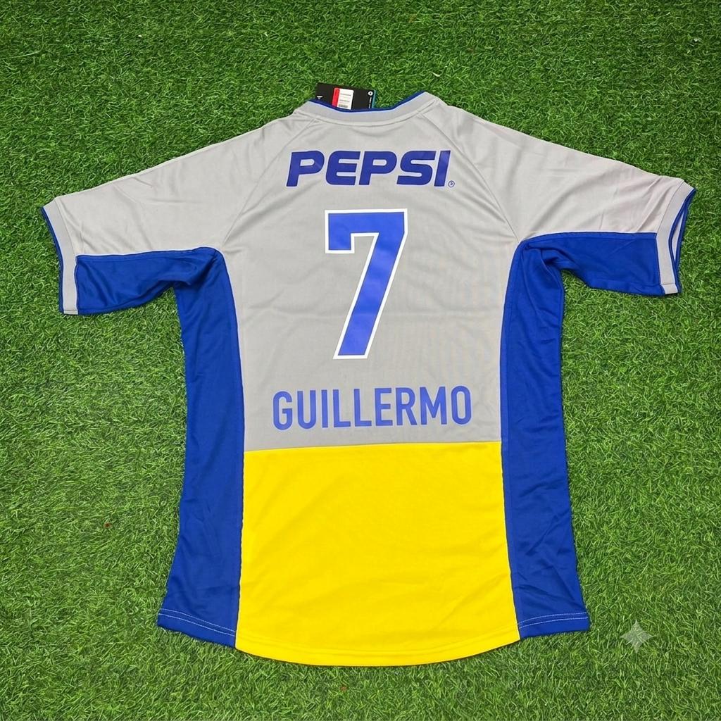 Guillermo Barros Schelotto Boca Juniors 2002 Away Retro Football Jersey