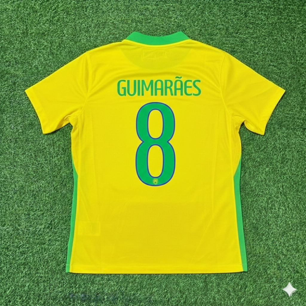 Bruno Guimaraes 8 Brazil 2026 World Cup New Season Football Jersey