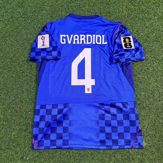 Josko Gvardiol Croatia 2026 World Cup Away Blue Football Jersey
