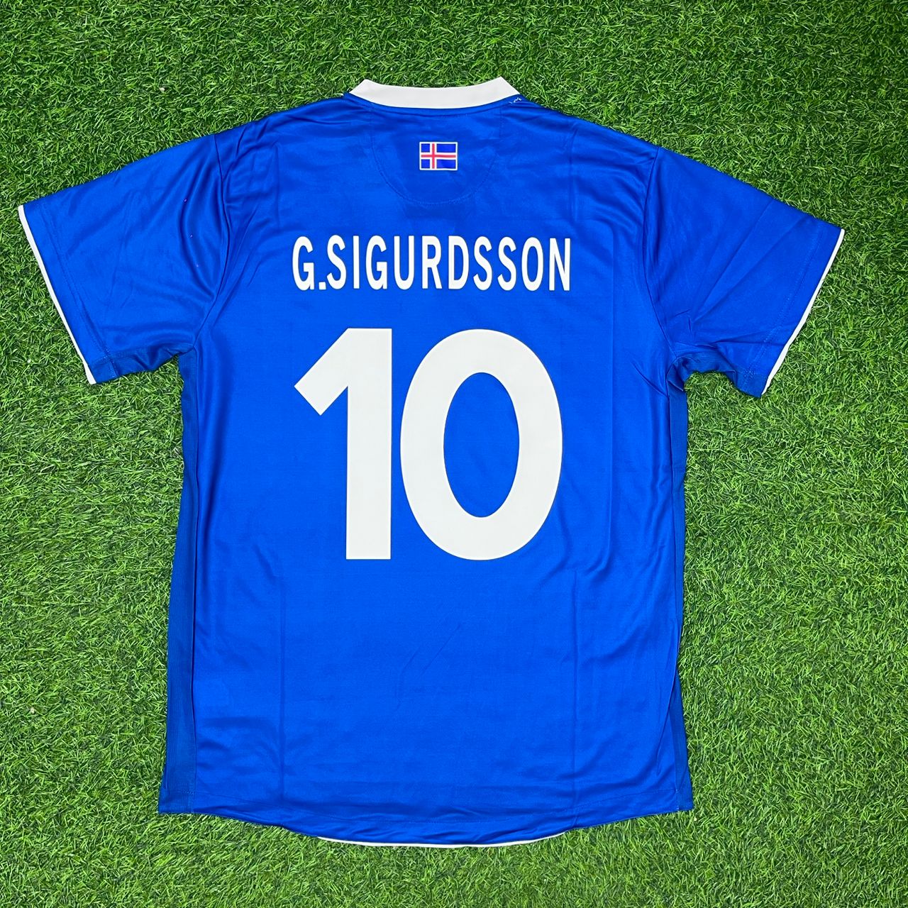 Gylfi Sigurdsson Iceland Euro 2016 Home Retro Football Jersey