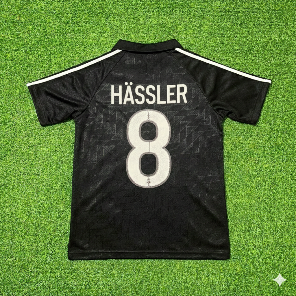 Thomas Hässler Deutschland 1990 WM Schwarzes Retro Fußballtrikot