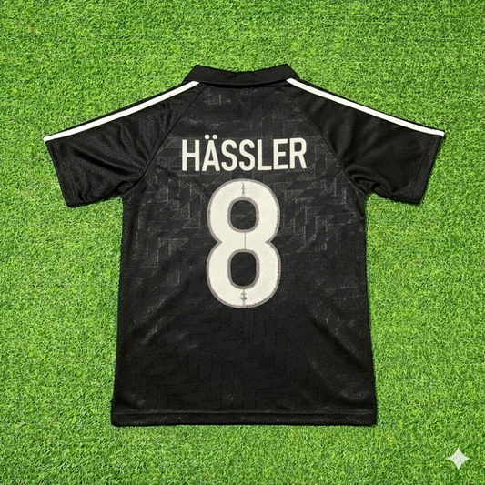 Thomas Hässler Deutschland 1990 WM Schwarzes Retro Fußballtrikot