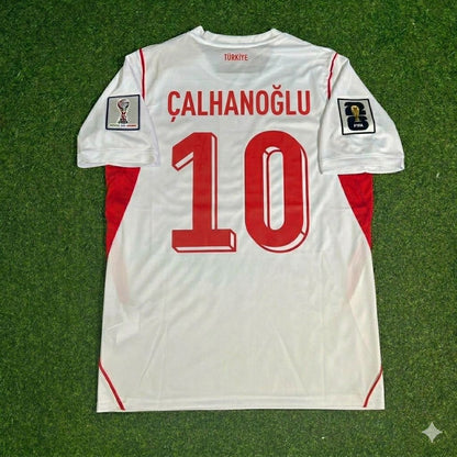 Hakan Çalhanoğlu #10 Turkey Türkiye- World Cup 2026 -Away White - Jersey Trikot - Maillot Maglia