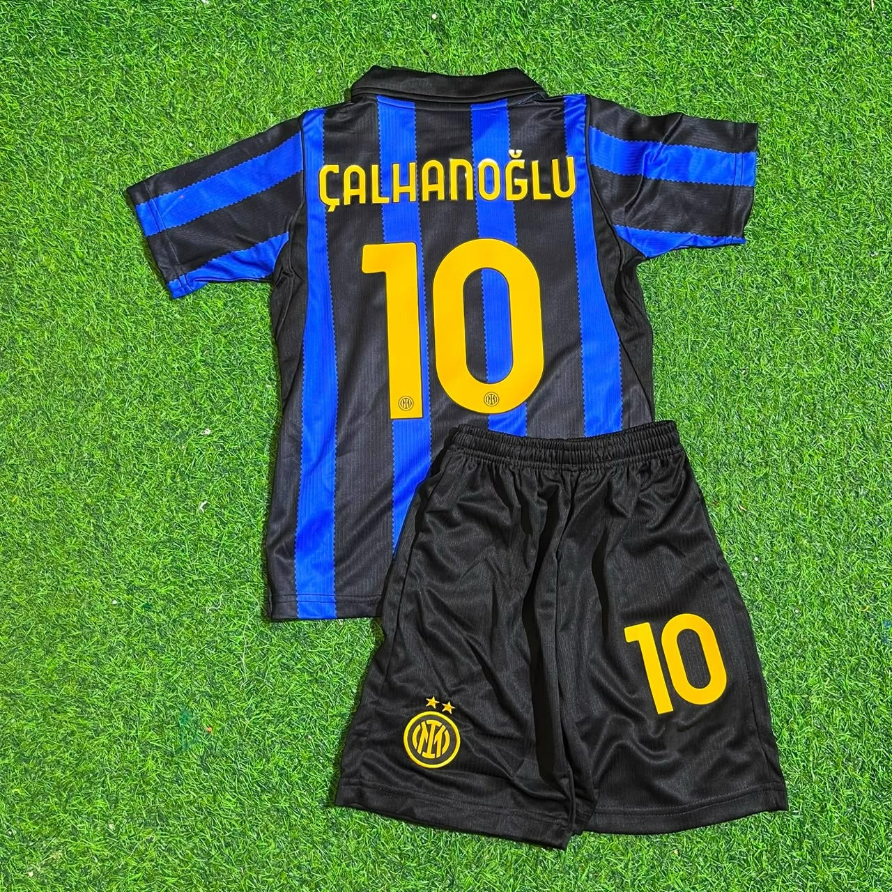 Hakan Calhanoglu Inter Home New Season 2027 Kids Jersey Trikot Maillot Soccer Shirt