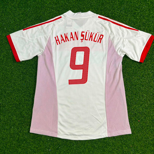 Hakan Şükür Türkiye Turkey 2002 World Cup White Retro Football Jersey