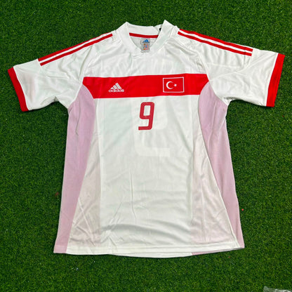 Hakan Şükür Türkiye Turkey 2002 World Cup White Retro Football Jersey
