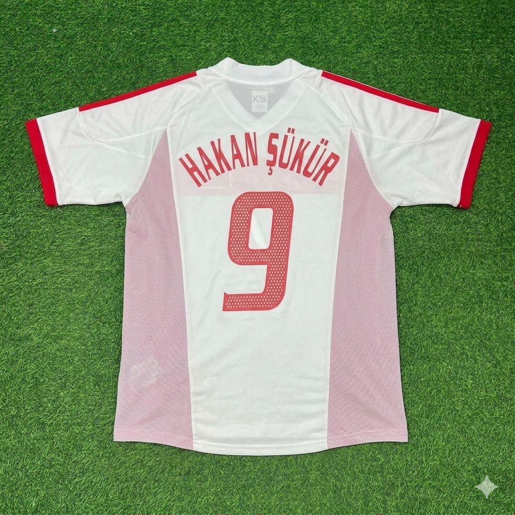 Hakan Şükür Türkiye 2002 World Cup White Retro Football Jersey
