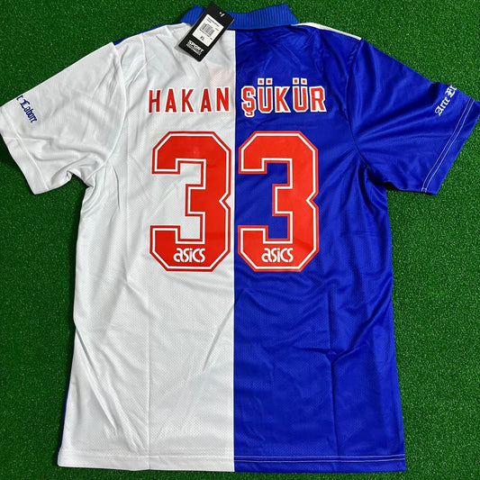 Hakan Şükür Blackburn Rovers Retro Home Football Jersey