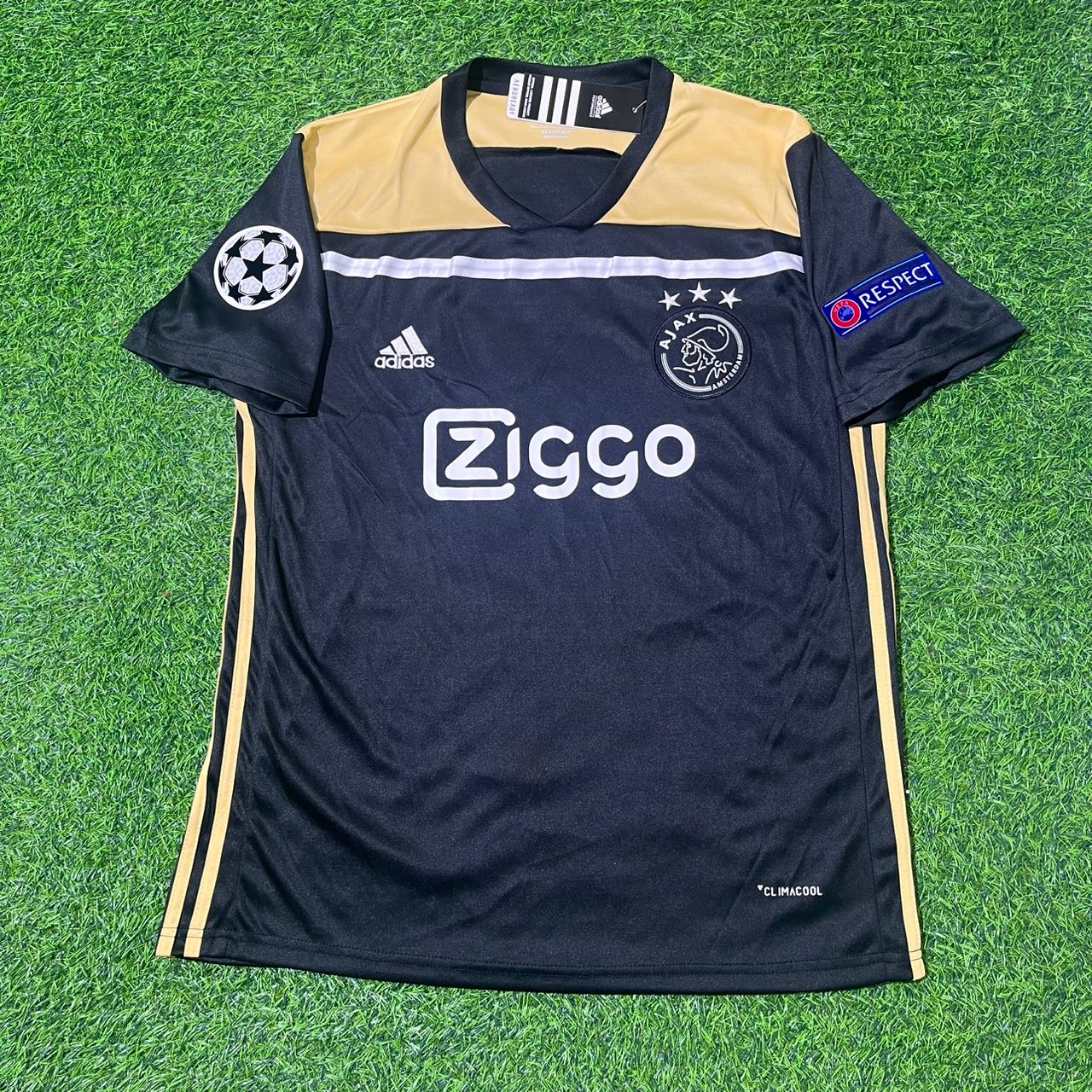 Hakim Ziyech Ajax 2018–2019 Champions League Black Retro Football Jersey Kit