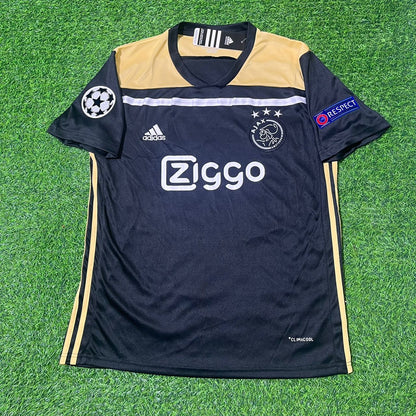 Hakim Ziyech Ajax 2018–2019 Champions League Black Retro Football Jersey Kit