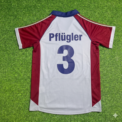 Hans Pflügler #3 FC Bayern München Auswärts Retro Fußballtrikot Grau