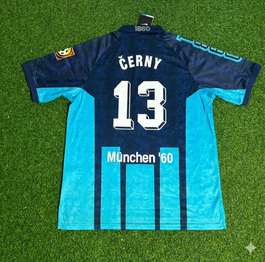Harald Cerny TSV 1860 München Blaues Heim Retro Fußballtrikot