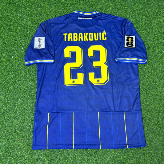 Haris Tabakovic Bosnia and Herzegovina 2026 World Cup Blue Football Jersey