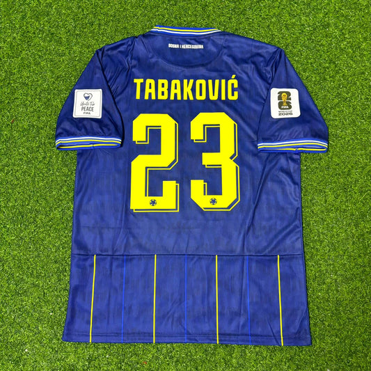 Haris Tabaković Bosnia and Herzegovina 2026 World Cup Dark Blue Football Jersey