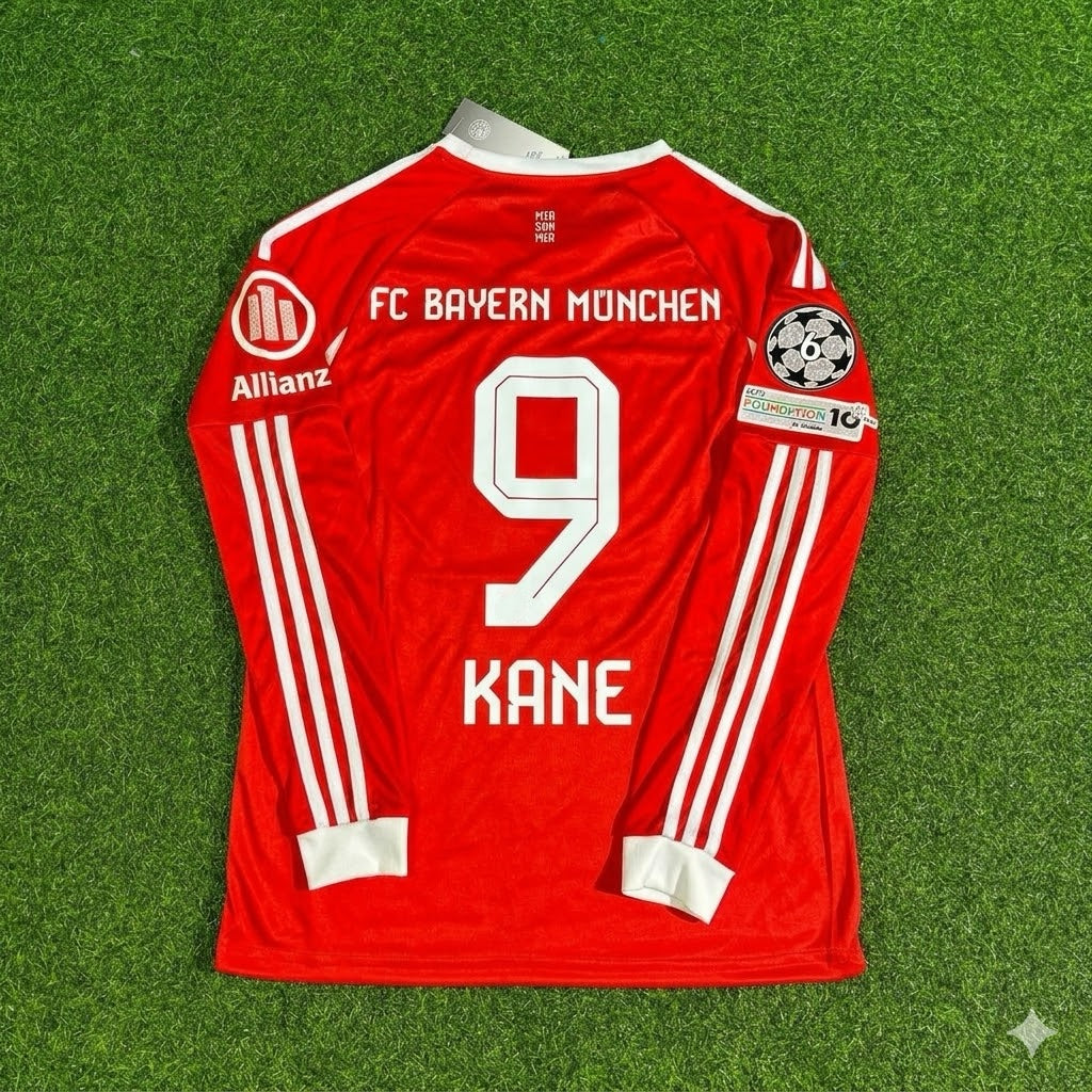 Harry Kane #9 Bayern Munich 2026 Champions League Long Sleeve Football Jersey