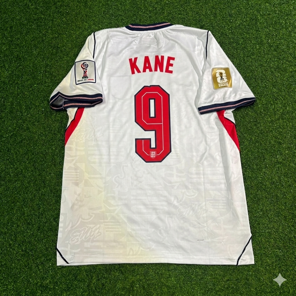 Harry Kane #9 England 2026 World Cup Home White Football Jersey