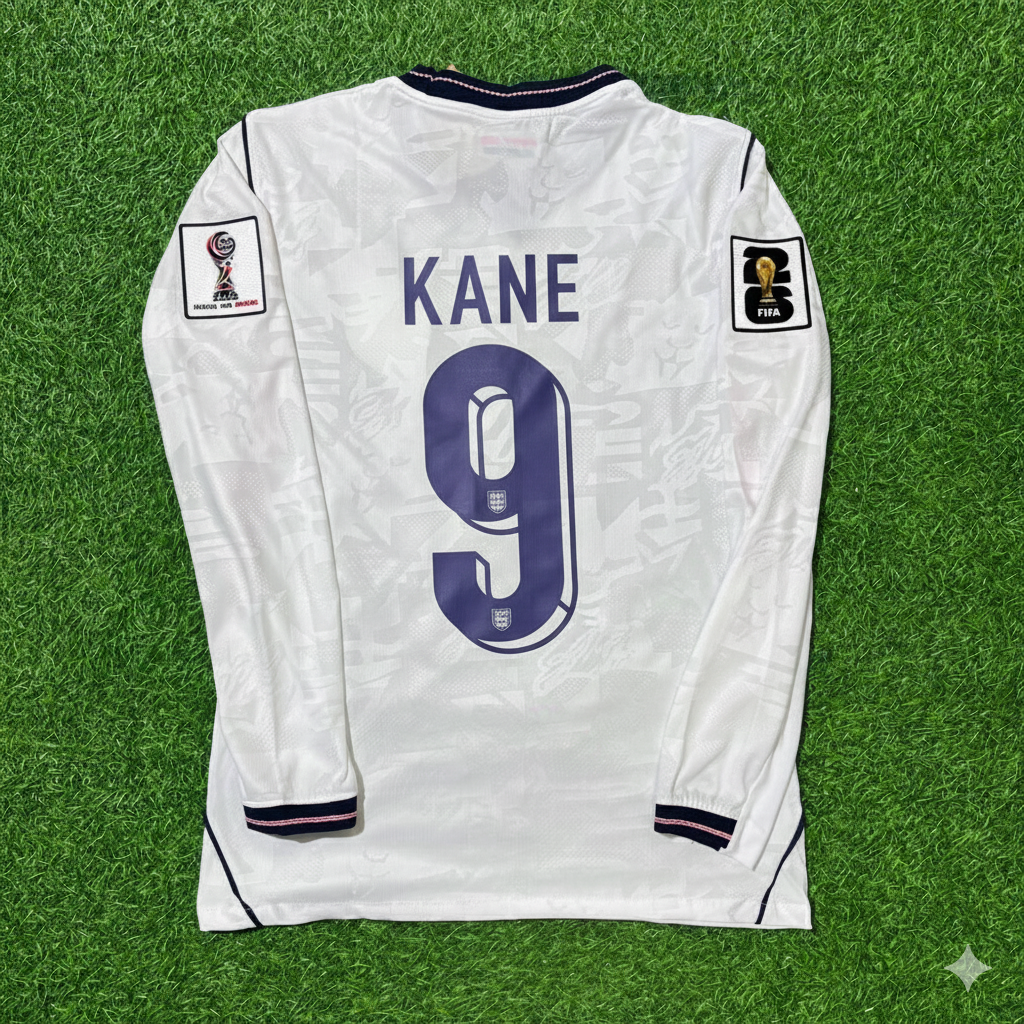 Harry Kane 9- England 2026 World Cup Long Sleeve Kit Jersey Trikot Maillot