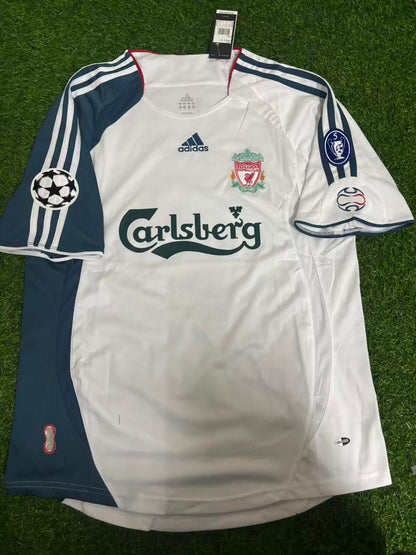 Harry Kewell Liverpool 2006 2007 White Retro Jersey