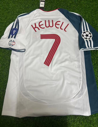 Harry Kewell Liverpool 2006 2007 White Retro Jersey