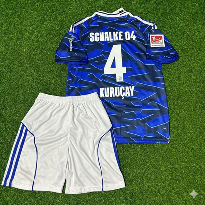 Hasan Kuruçay #4 Schalke 04 Kids 2026 New Season Football Jersey Trikot