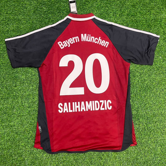 Hasan Salihamidžić Bayern Munich 2001/2002 Red Retro Football Jersey