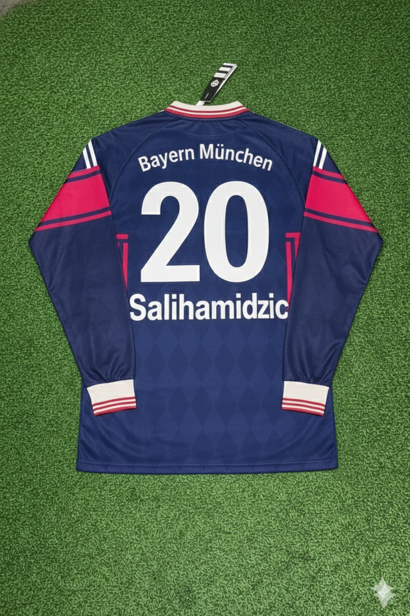 Hasan Salihamidzic FC Bayern München 1997/98 Saison Langarm Heim Retro Trikot
