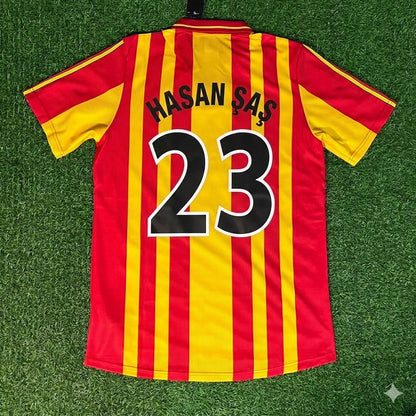 Hasan Sas 23 – Galatasaray 2000 UEFA Super Kupa Final Retro Kit Jersey – | Trikot | Maillot | Forma