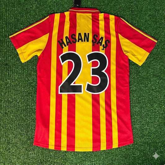 Hasan Sas 23 – Galatasaray 2000 UEFA Super Kupa Final Retro Kit Jersey – | Trikot | Maillot | Forma