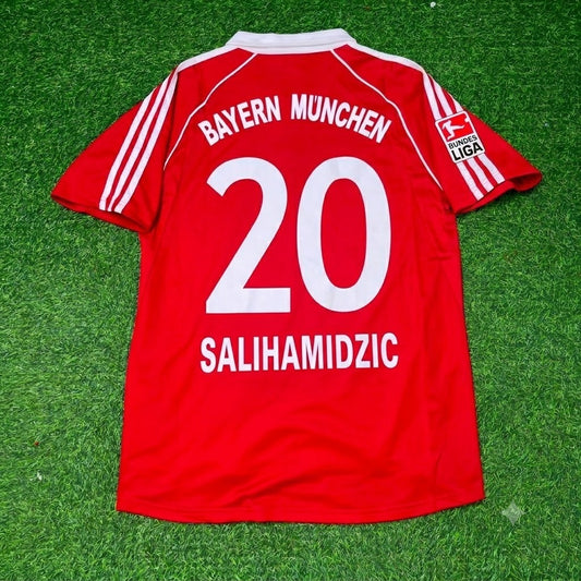 Hasan Salihamidzic Bayern Munich 2005 06 Bundesliga Red Home Retro Football Jersey