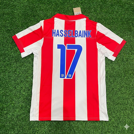 Jimmy Floyd Hasselbaink Atletico de Madrid Retro Soccer Kit Jersey Trikot Maglia Shirt