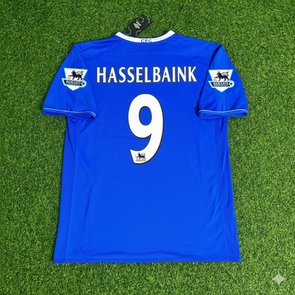 Jimmy Floyd Hasselbaink Chelsea Heimtrikot der Saison 2003-2005, marineblau, Retro-Trikot, Fußballtrikot