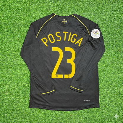 Helder Postiga Portugal 2006 World Cup Long Sleeve Black Retro Football Jersey