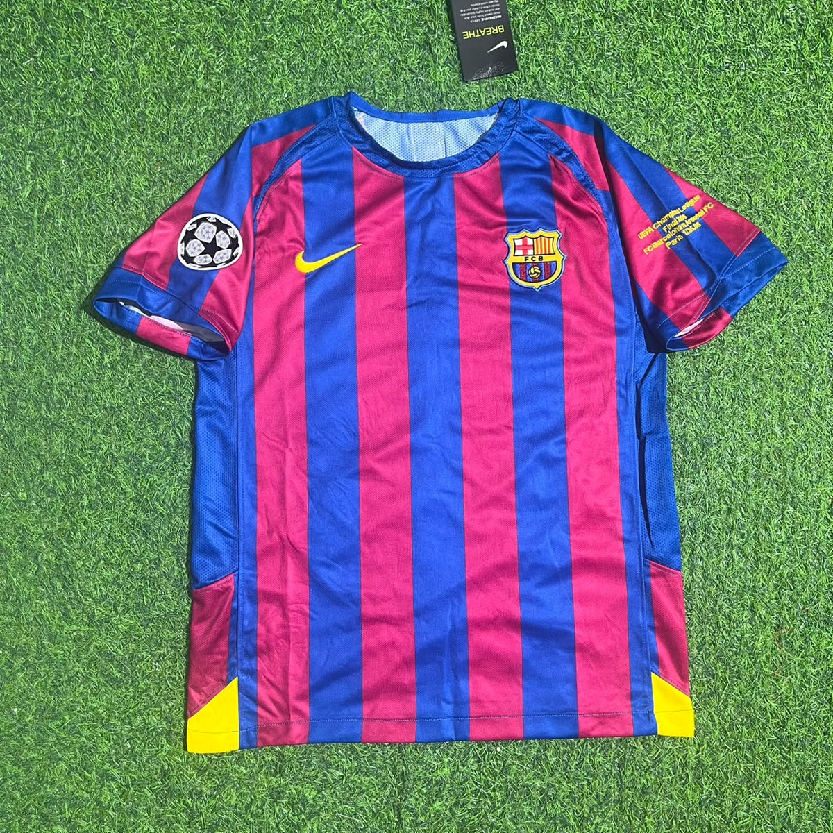 Sebastian Larsson Barcelona 2006 Final Kids Retro Short Sleeve Football Jersey