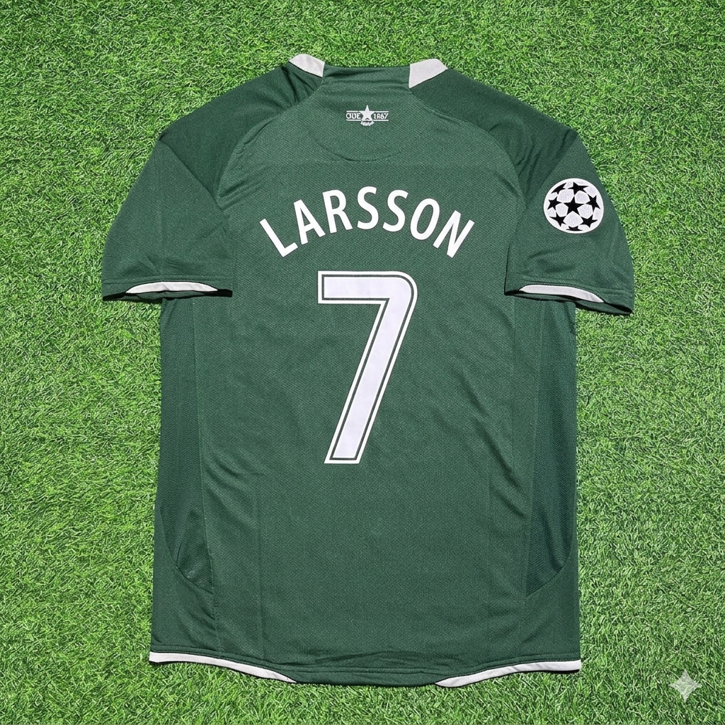 Henrik Larsson #7 Celtic Home Retro Jersey