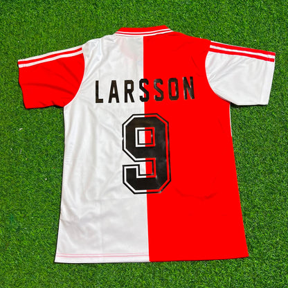 Henrik Larsson Feyenoord 1994-1995 Season Home Retro Football Jersey Trikot Maillot