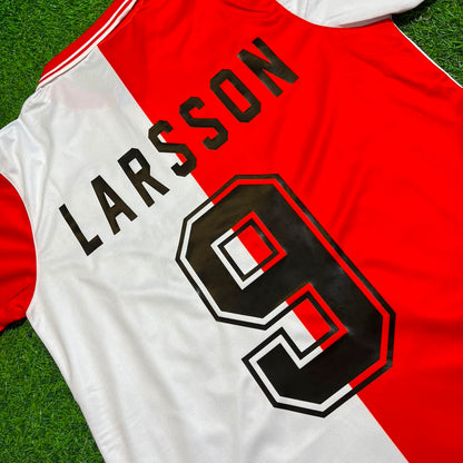Henrik Larsson Feyenoord 1994-1995 Season Home Retro Football Jersey Trikot Maillot