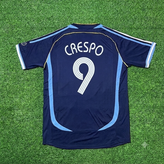 Hernan Crespo #9 Argentina 2006 World Cup Dark Blue Home Retro Football Jersey Kit