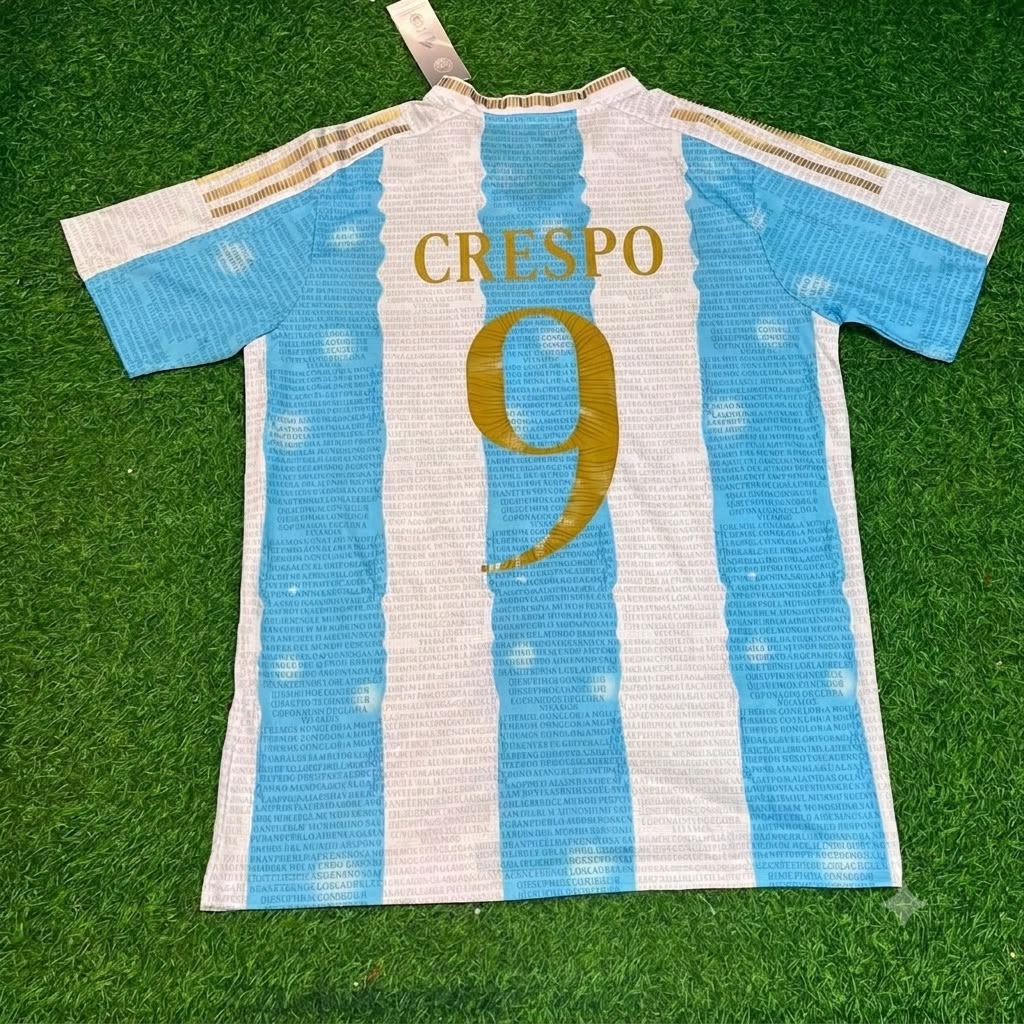 Hernan Crespo Argentina Commerative Anniversary Football Jersey Trikot Maillot