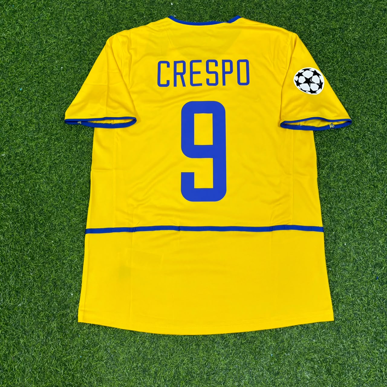 Hernan Crespo Inter Milan 2002-2003 Yellow Retro Football Jersey