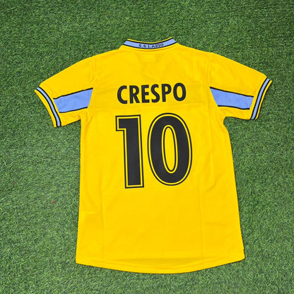 Hernán Crespo Lazio 1998-2000 Yellow Retro Football Jersey