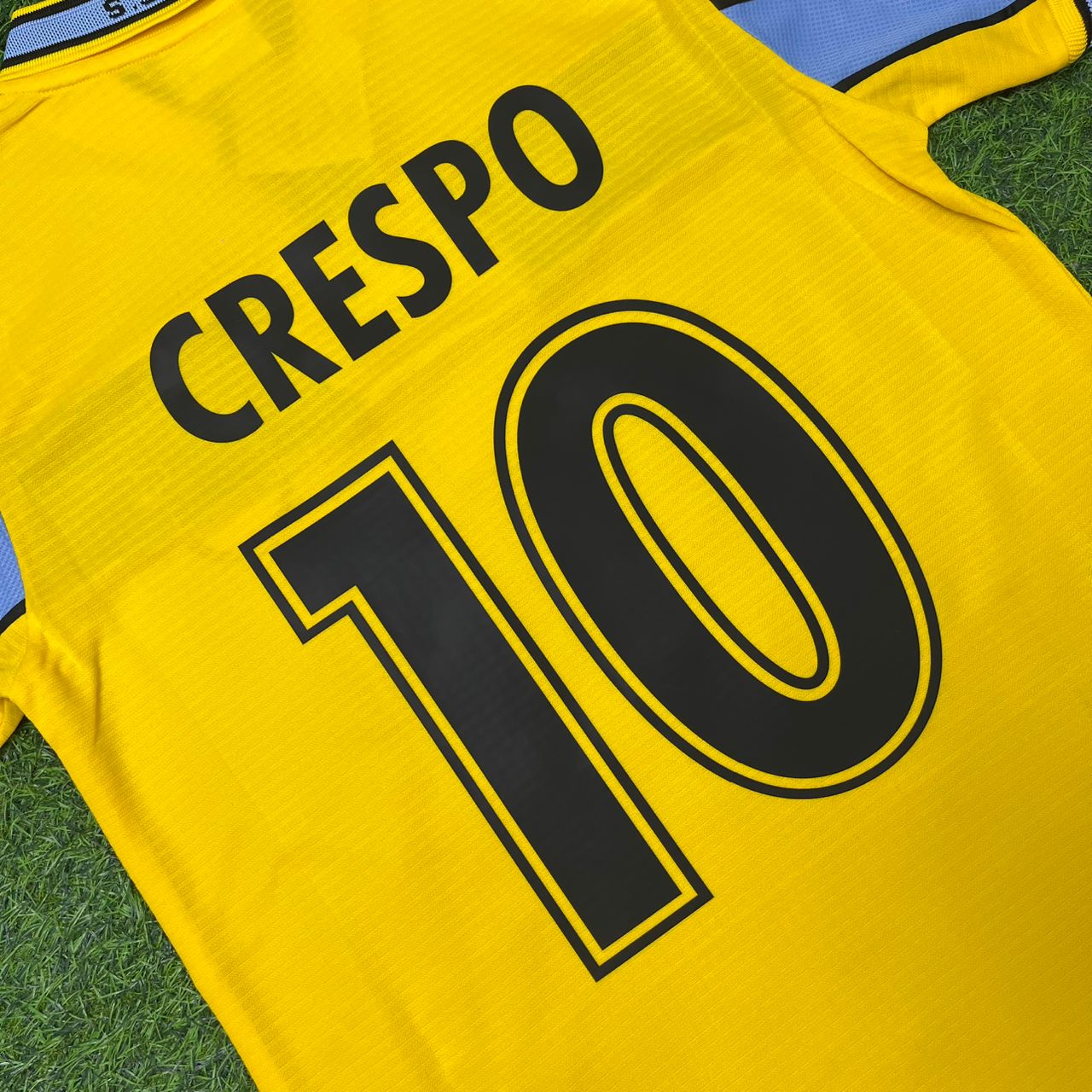 Hernán Crespo Lazio 1998-2000 Yellow Retro Football Jersey