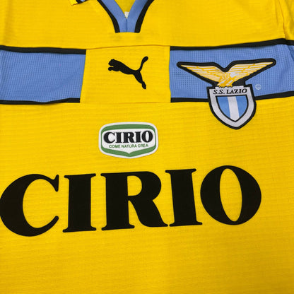 Hernán Crespo Lazio 1998-2000 Yellow Retro Football Jersey